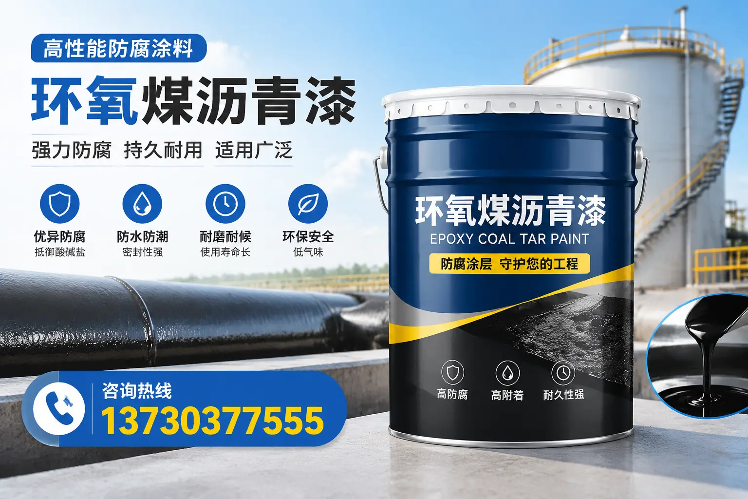 环氧煤沥青漆的耐久性分析，适合遂宁的使用场景